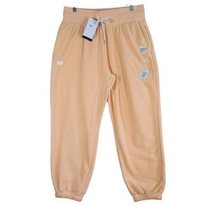 Nike x Naomi Osaka Tennis Sweatpants Women's Size L Peach Fleece FD5501 734 NEW
